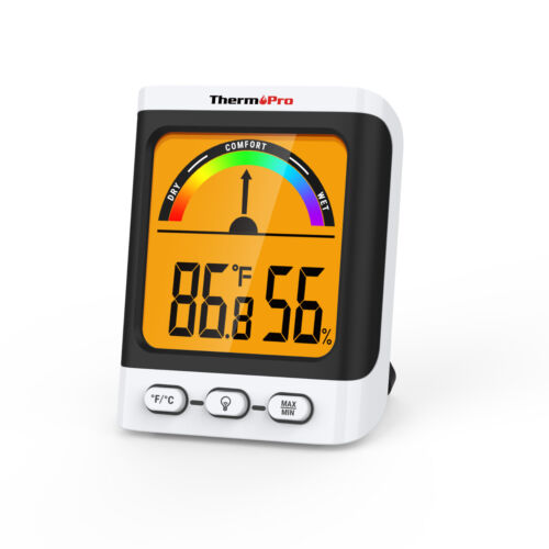 ThermoPro LCD Digital Hygrometer Indoor Thermometer Temperature Humidity Monitor - Picture 1 of 12