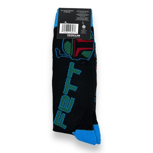 2 pares de calcetines OFICIALES Disney Star Wars Boba Fett Crew ZAPATO PARA HOMBRES TALLA 6-12 - NUEVO CON ETIQUETAS - Imagen 3 de 13