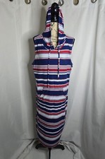 Rouge Collection Multi-Colored Striped Hooded Dress Women's Size 2X
