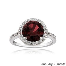 Natural Garnet Gemstone with 925 Sterling Silver Ring for Women's 3281