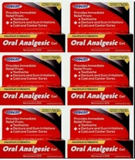 Oral Analgesic Gel Maximum Strength,Toothache Pain Relief-0.420z pack of 6 Packs