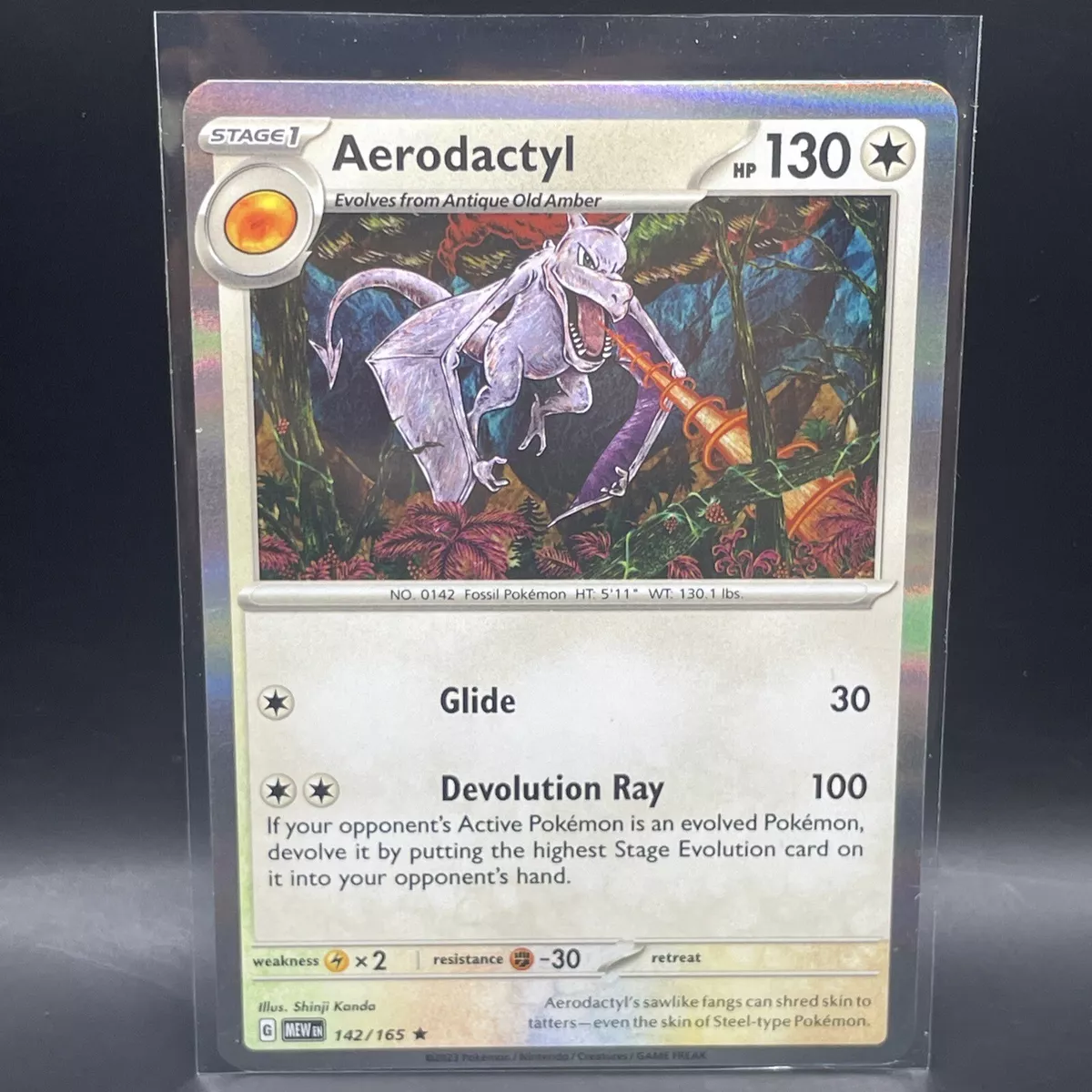 Aerodactyl and Old Amber Fossil from Pokemon Card 151