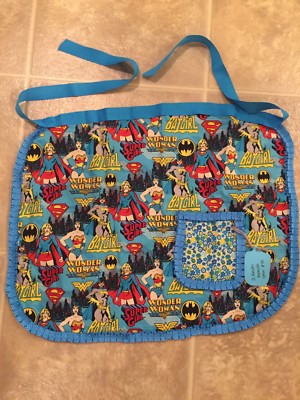 DC Comics Batgirl Supergirl Wonder Woman Superhero Handmade Apron Comic Book Pop