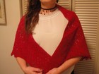WOMEN'S SHAWL 100% WOOL HAND KNIT LACE NEW   #5 — photo 1