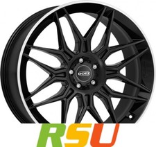 4x Dotz Longbeach black/polished lip 9.5x21" ET45 LK5 112 ML 66.6 Alufelgen 2...