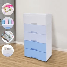 5 Drawers Storage Cabinet Closet Dresser Cabinet for Home Office 45×30×84cm