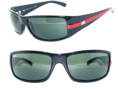 RAY BAN SUNGLASSES BLACK RED RB 4057 645 MENS EYEGLASSES 4108 BIKER 4069 CASE