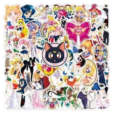SAILOR MOON STICKERS (50pcs) Fifty 50 Luna Tuxedo Mask Die-Cut Anime Stickers
