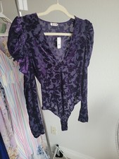 NWT Intimately Free People Women's Magic Hour Bodysuit Deep Sea Combo Size M
