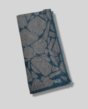  21 WRK Men's Blue Gray Print Cotton Classic Handkerchief Hankie Pocket Square