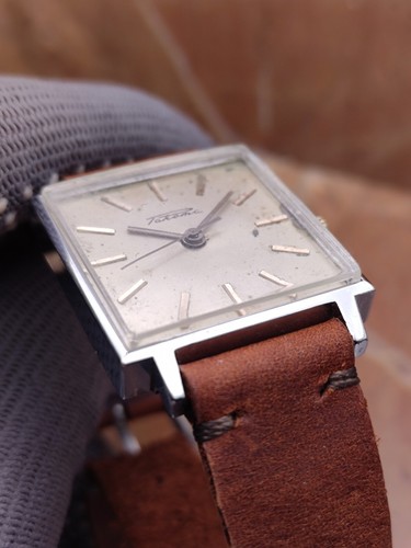 Vintage Early Watch Raketa 2609.1 17 Jewels Square Men Soviet Mechanical - Picture 8 of 12