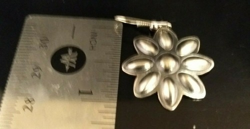Southwestern Repousse' Dangle Drop Oxidized Sterling Silver Flower Earrings - Picture 8 of 10