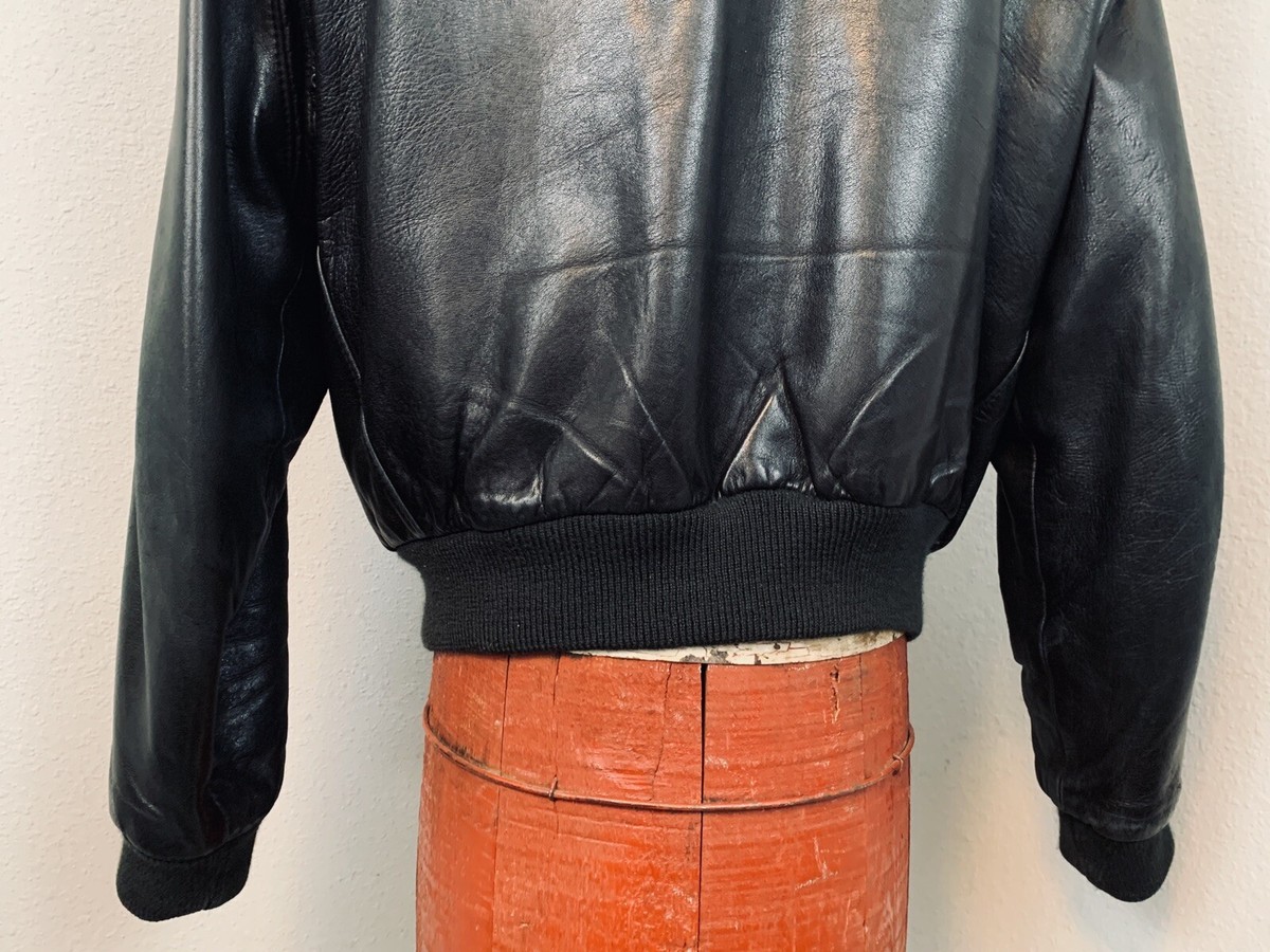 VTG Mens Chevignon Leather Jacket Blk XL Made In France Cool VTG Mens Chevignon Leather Jacket Blk XL Made In France Cool