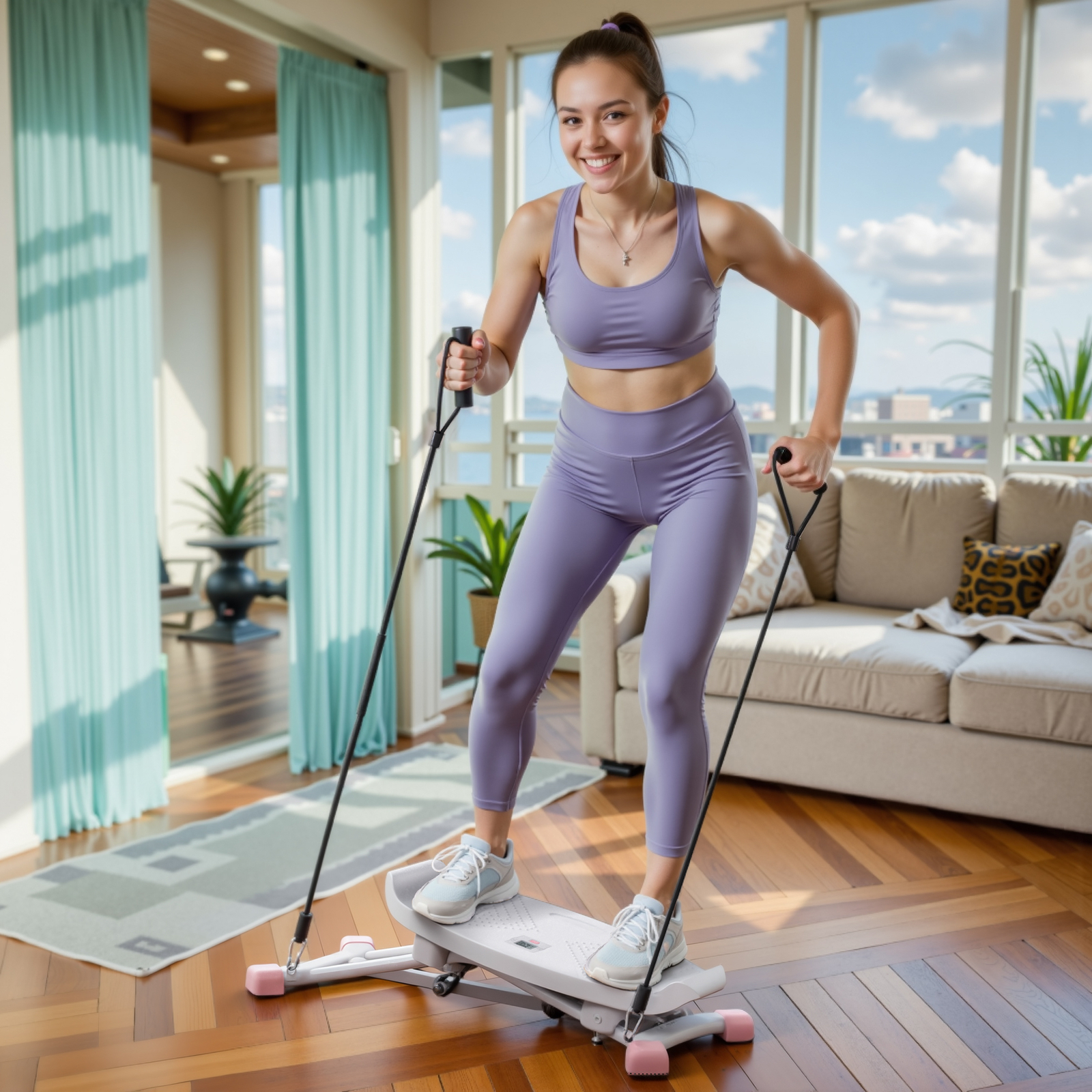 MERACH Slide Stepper Stair Stepper for Home Exercise with Bands
