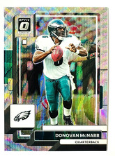 2022 Donruss Optic Donovan McNabb SILVER Wave Prizm Card SP #/300 Eagles Rookie!. rookie card picture