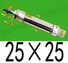 NEW MA 25mm x 25mm-S-CA  Double Acting Mini Pneumatic Air Cylinder