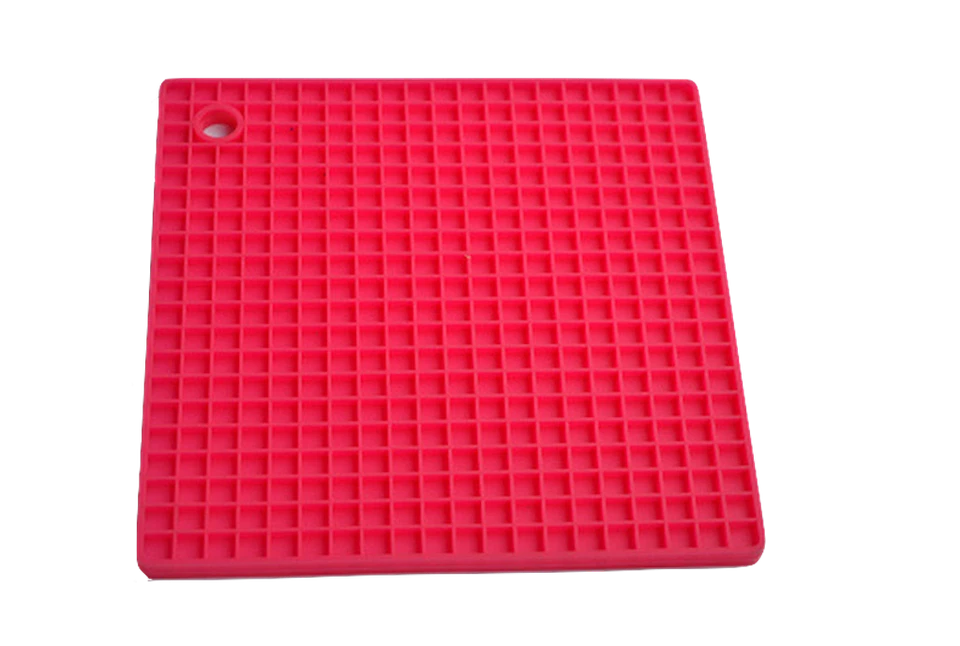 TOPFUNTERSETZER SILIKON 4 STÜCK Topflappen 4er Set, Extrem Hitzebeständig, Pink - Bild 2 von 4