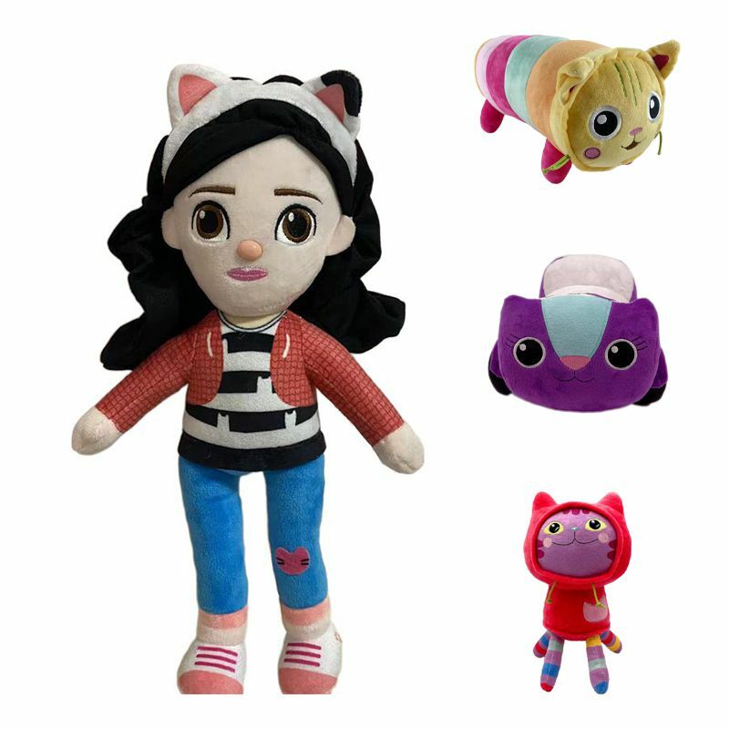 Gabby's Dollhouse - Paquete de 2 peluches Purr-ific de Cakey Cat y MerCat de La casa de muñecas de Gabby, juguetes para niños a partir de 3 años Gabby's Dollhouse - Paquete de 2 peluches Purr-ific de Cakey Cat y MerCat de La casa de muñecas de Gabby, juguetes para niños a partir de 3 años