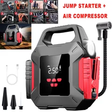 Portable 6000A Car Jump Starter with Air Compressor 12V Car Battery Charger