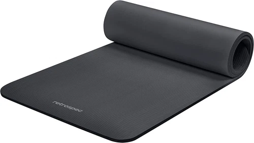 Solana Yoga Mat 1/2" Thick W/Nylon Strap for Men & Women - Non Slip Exercise Mat