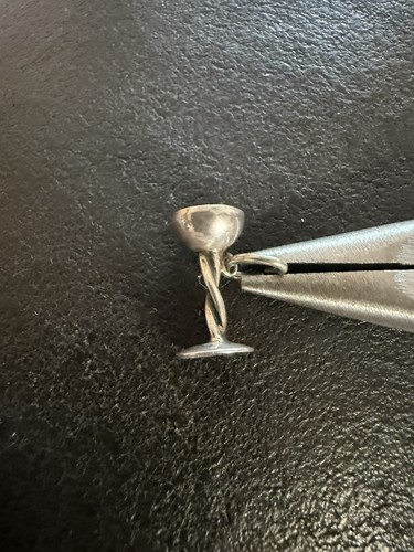 Vintage Beau Tasse Kelch Kelch Weinglas Sterlingsilber Charm gedrehter Stiel - Bild 1 von 5