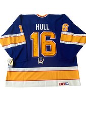 BRETT HULL SIGNED ST LOUIS BLUES CCM JERSEY BECKETT BAS COA AC62159 HOF 2009