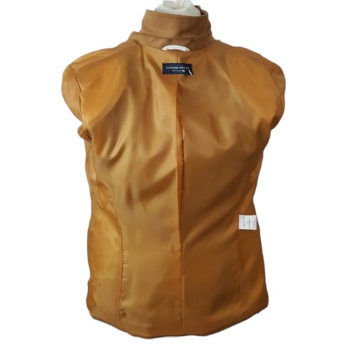 Extreme Couture Womens Blazer Jacket Brown Size M Elbow Patches Collared Lined - 第 7/7 張圖片