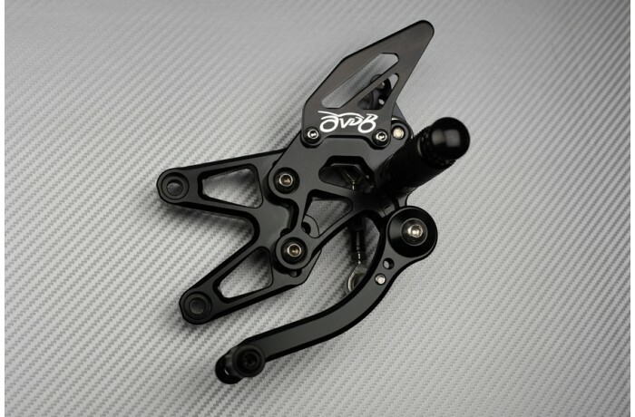 Commandes reculées BMW S1000RR 2009-2014 AVDB réglables bleues - 4