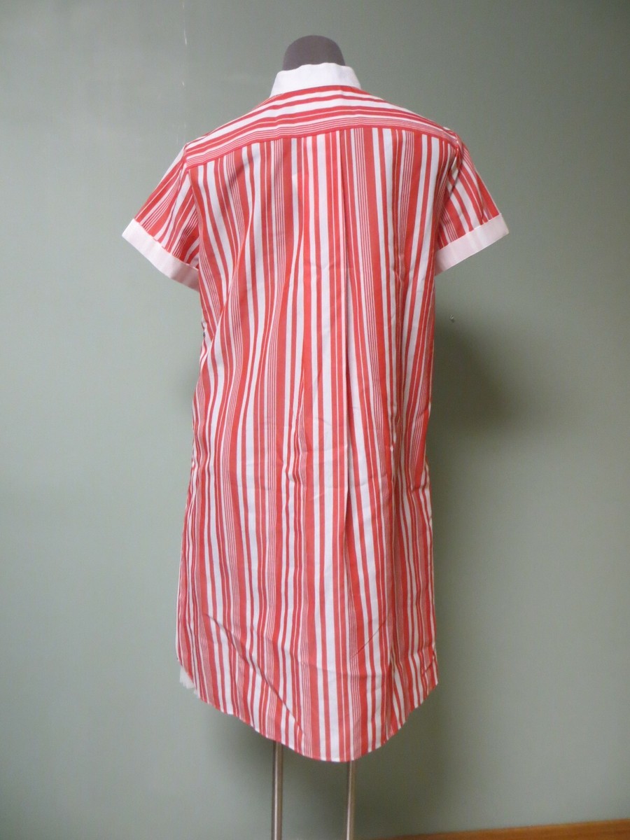 サカイ　ストライプチュニック SACAI Belted striped cotton-poplin and jersey midi dress
