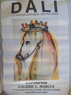 Lithograph Poster Exhibition DALI ''Caligula'' Gallery C. Marcus Cannes