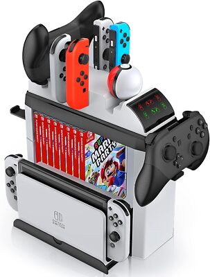 Switch Games Organizer Holder and Charging Dock for Nintendo
