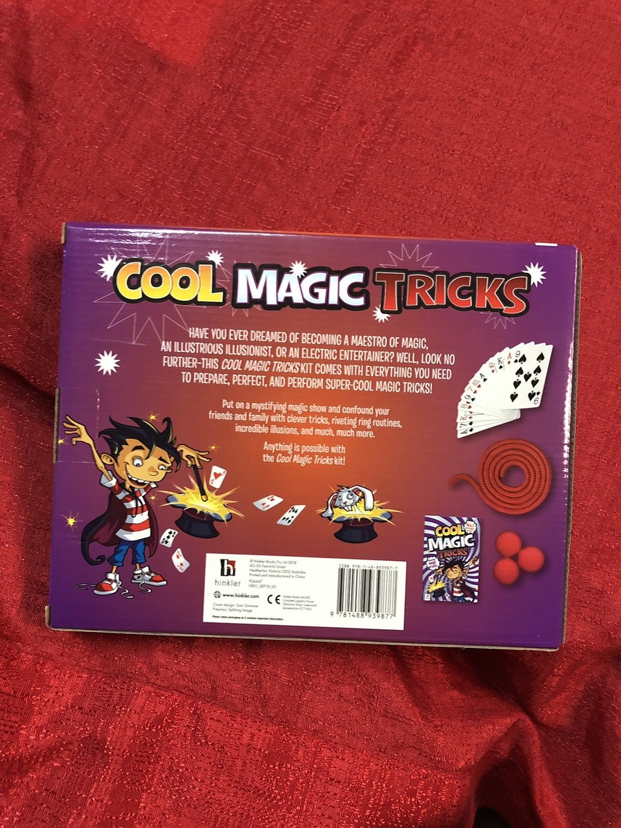 Cool Magic Tricks Box Kid Set Includes 112-page Book Pack of Cards