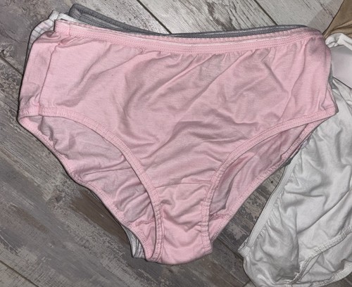 Hanes Lot of 8 Pairs of Briefs Underwear size 14 - White/Beige/Pink/Purple/Gray - Picture 6 of 9