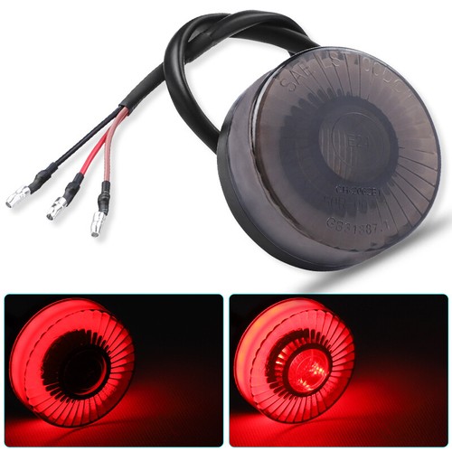 Universal Motorcycle Round Red LED Rear Brake Stop Tail Light Lamp UTV ATV NEW - Picture 8 of 16