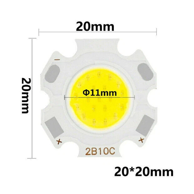 20pcs LED SMD COB Chip 20mm 3W 5W 7W 10W Downlight 250mA Lamp Blub - Image 3 of 4
