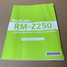 Suzuki 2012 RM-Z250 Supplementary Workshop Manual Genuine 99501-42220-01E