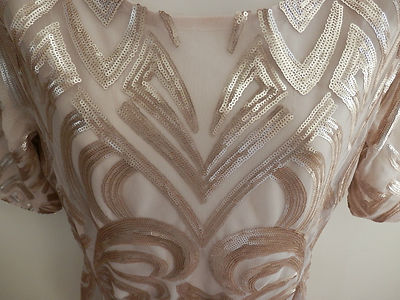 NWT Orig $149 Gianni Bini GORGEOUS Sequin Dress in Gold Size L | eBay