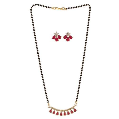 Indian Fashion Gold Plated Red Kundan 