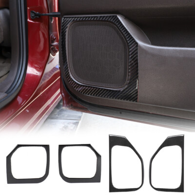 4pcs Interior Door Speaker Frame Trim Decor Cover Ring for GMC Sierra 2014-2018