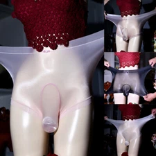 Mens Ice Silk Sissy Pouch Panties Penis Sheath Underwear Boxer Knickers Shorts