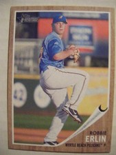 ROBBIE ERLIN RC 2011 Topps Heritage Minors MYRTLE BEACH baseball card PADRES 108