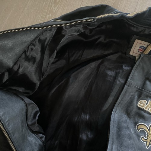 Giacca pelle calcio vintage New Orleans Saints NFL uomo taglia 2XL - Foto 8 di 12
