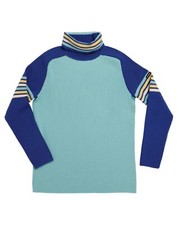 Merino Wool Turtleneck Sweater in Aqua, Ski Sweater, Size S, Made in USA