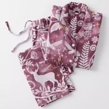 Pottery Barn Teen Harry Potter Magical Damask PJ Set XL Pajamas Burgundy