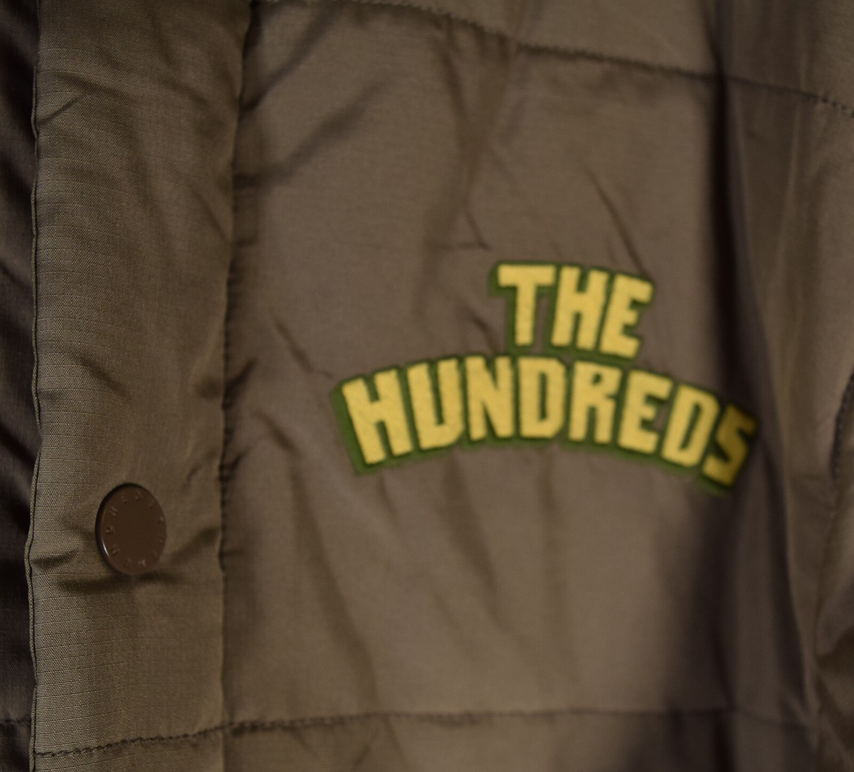 The Hundreds Mens Brown Quilted Puffer Jacket Coat XL