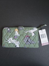 Vera Bradley Medium Essential Tab Wallet Dog Park Multi Green NWT Exact Print