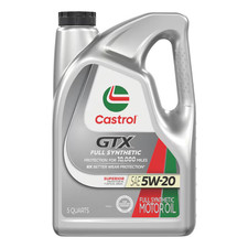 Castrol GTX Full Synthetic 5W-20 Motor Oil, 5 Quart, API SP GF-6 Engine Oil 18.83 per gallon