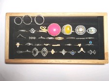 Lot Of 35 Silver And Gold Tone Rings Fashion Custom Jewelry Mixed Styles & Sizes
