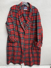 Vintage Pendleton Robe Mens Large Red Plaid Wool Bath Boyd Tartan Made USA L