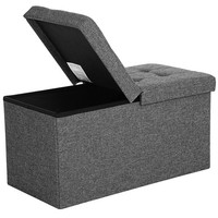 Songmics Sitzbank Mit Stauraum, Klappbare Sitztruhe, Aufbewahrungsbox, 38 X 76